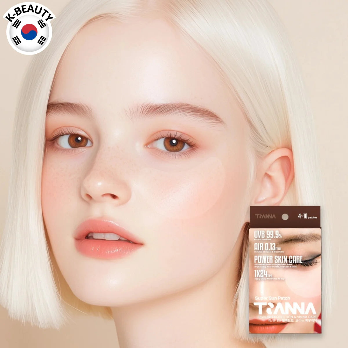 K-beauty invisible sun patches made in korea designed for breathable daily use as an under eye mask for UV protection skincare